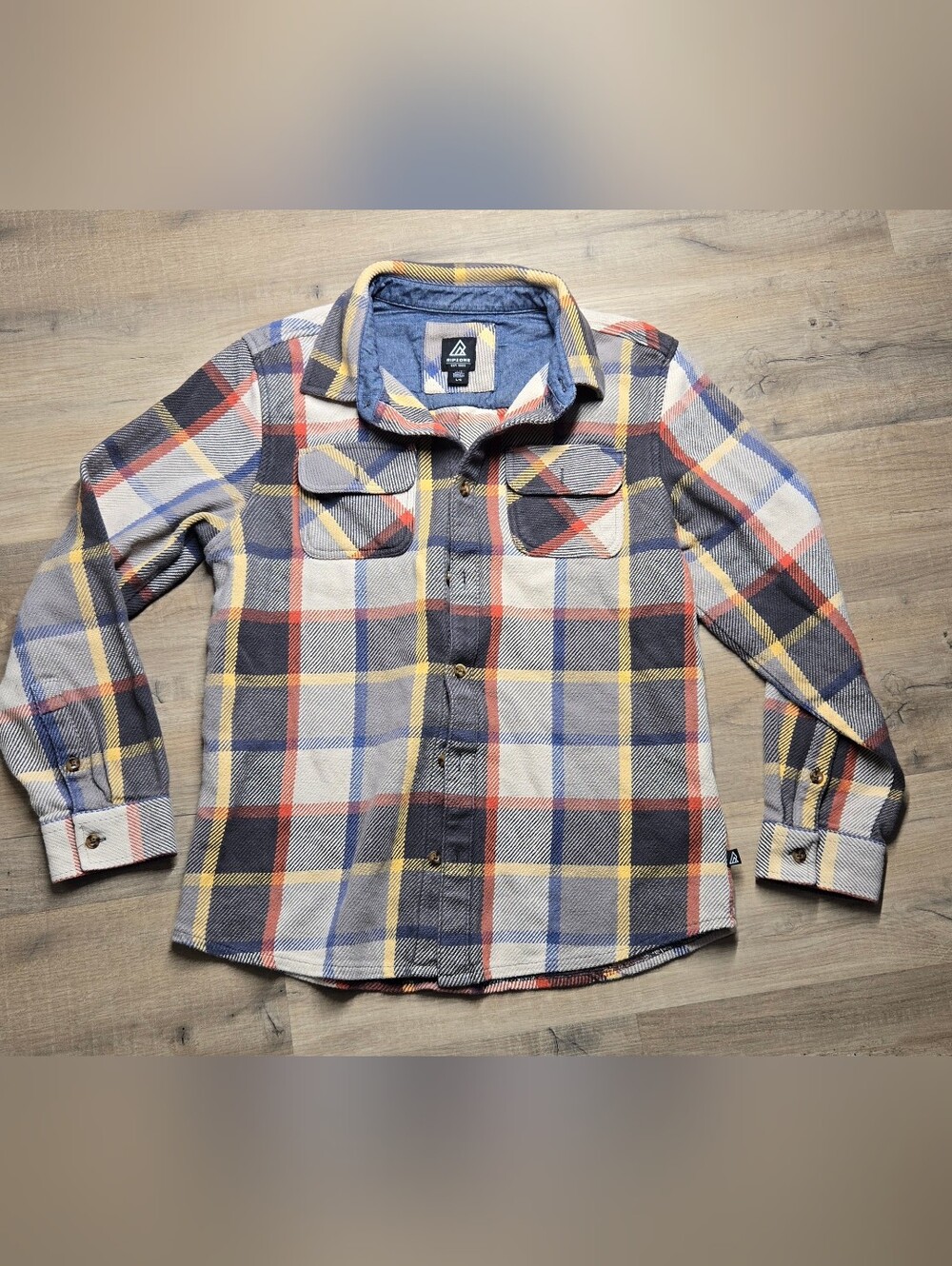 RIPZONE Mens Plaid Button-Up Shirt - Thick and Rugged.
